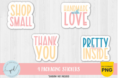 4 Business Packaging Stickers, Personal Stickers