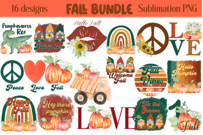 Fall Bundle PNG | Autumn Sublimation Bundle