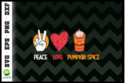 Peace Love Pumpkin Spice SVG