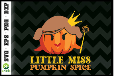 Little Miss Pumpkin Spice Crown SVG