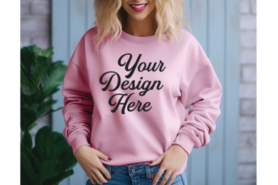 Football Pink Woman Mockups, Sports Mockups Digital Download