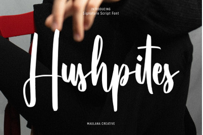 Hushpites Condensed Script Font