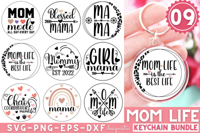 Mama Keychain SVG Bundle&2C; Mama Keychain Bundle&2C; Keychain Quotes Bundle