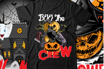BOO The Crew T-Shirt Design , Halloween T-Shirt Design