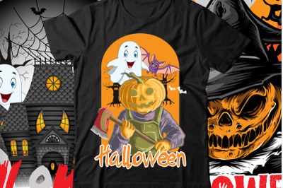 Halloween T-Shirt Design , Halloween TShirt Bundle
