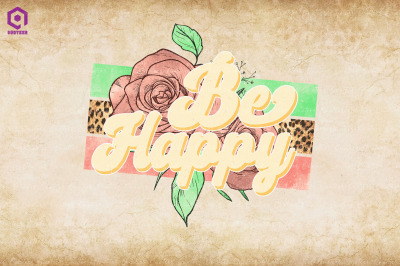 Be Happy Hippie Boho Vintage