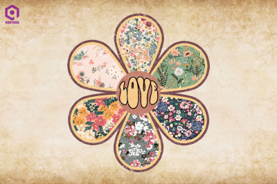 Love Floral Hippie Boho Vintage