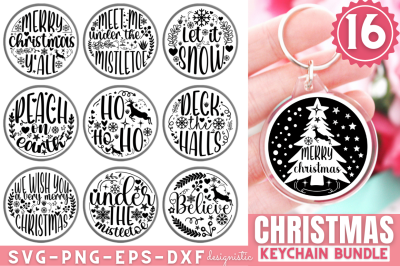 Christmas Keychain SVG Bundle, Keychain Christmas SVG Bundle