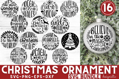 Christmas Round Sign SVG Bundle&2C; Christmas Round Door sign SVG Bundle