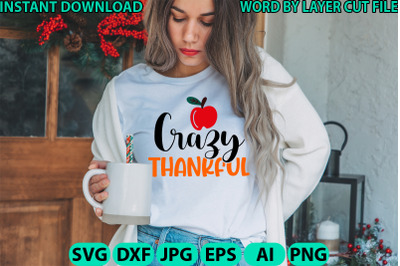 Crazy thankful svg