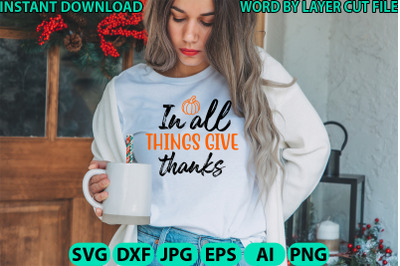 In all things give thanks  svg