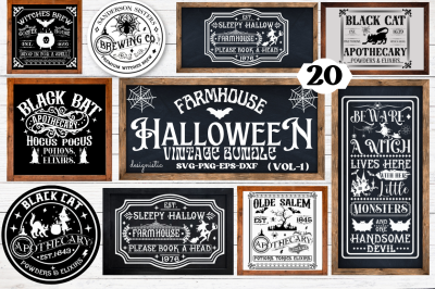 Farmhouse Halloween SVG Bundle&2C; Halloween Farmhouse SVG Bundle