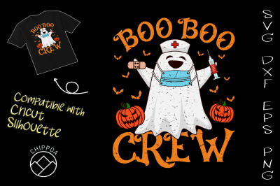 Boo Boo Crew Nurse Ghost Funny Halloween