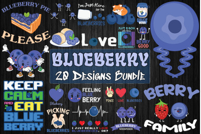 Blueberry Bundle SVG 20 designs