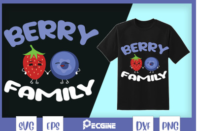 Berry Family Strawberry Blueberry SVG