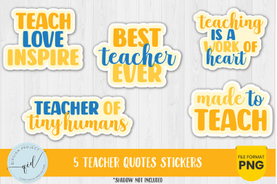 5 Teacher Quotes Stickers&2C; Personal stickers