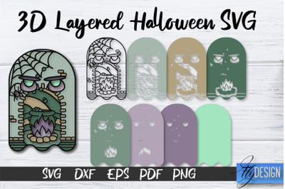 3D Layered Halloween SVG | Halloween Design SVG | 3D Layered Design