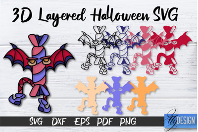 3D Layered Halloween SVG | Halloween Design SVG | 3D Layered Design