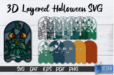 3D Layered Halloween SVG | Halloween Design SVG | 3D Layered Design