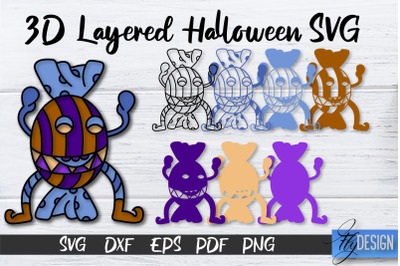 3D Layered Halloween SVG | Halloween Design SVG | 3D Layered Design