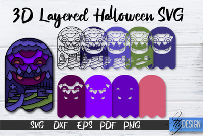 3D Layered Halloween SVG | Halloween Design SVG | 3D Layered Design