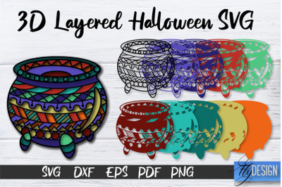 3D Layered Halloween SVG | Halloween Design SVG | 3D Layered Design