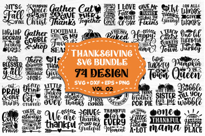 Thanksgiving Svg Bundle 74 Design Vol.02