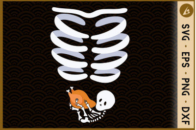 Thanksgiving Pregnancy Skeleton Baby