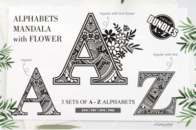 Alphabet Mandala Bundle #1