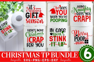 Christmas Toilet Paper SVG Bundle&2C; Christmas gag gift SVG