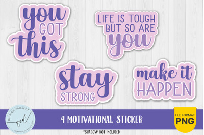 4 Motivational Stickers, Personal stickers