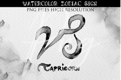Capricorn Watercolor Zodiac Astrology Signs