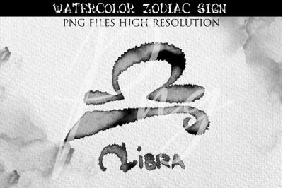 Libra Watercolor Zodiac Astrology Signs