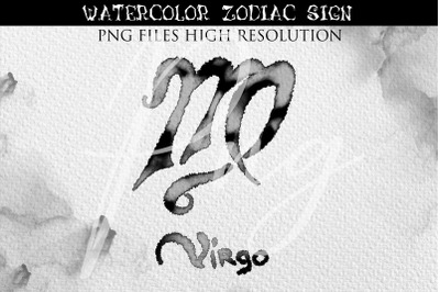 Virgo Watercolor Zodiac Astrology Signs