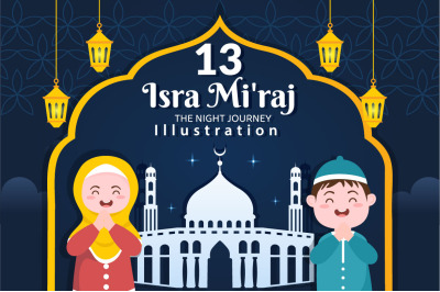 13 Happy Isra Miraj Illustration