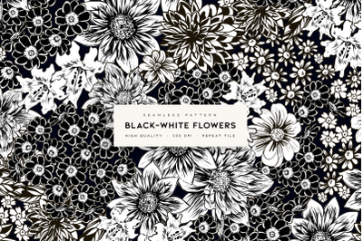 Black-white Flowers
