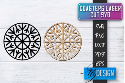 Coasters Laser Cut SVG | Laser Cut SVG