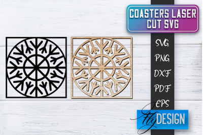 Coasters Laser Cut SVG | Laser Cut SVG