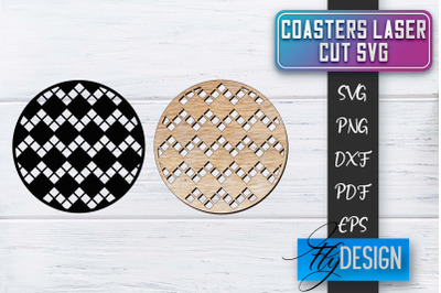 Coasters Laser Cut SVG | Laser Cut SVG