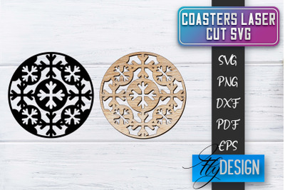 Coasters Laser Cut SVG | Laser Cut SVG