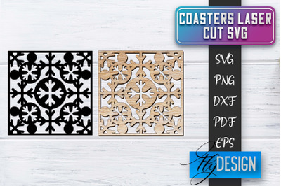 Coasters Laser Cut SVG | Laser Cut SVG