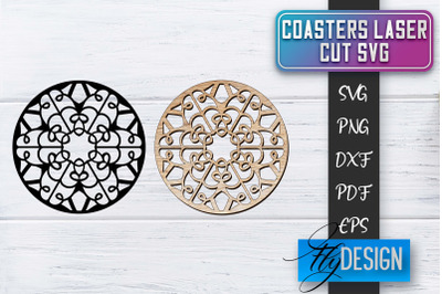 Coasters Laser Cut SVG | Laser Cut SVG