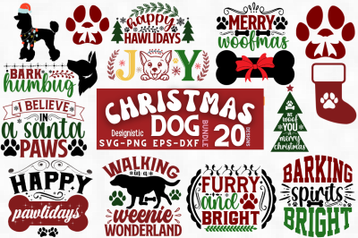 Christmas Dog SVG Bundle, Funny Christmas Dog SVG
