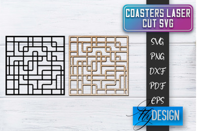 Coasters Laser Cut SVG | Laser Cut SVG