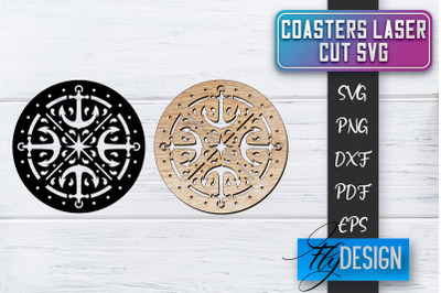 Coasters Laser Cut SVG | Laser Cut SVG