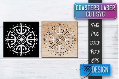 Coasters Laser Cut SVG | Laser Cut SVG