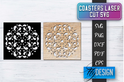 Coasters Laser Cut SVG | Laser Cut SVG