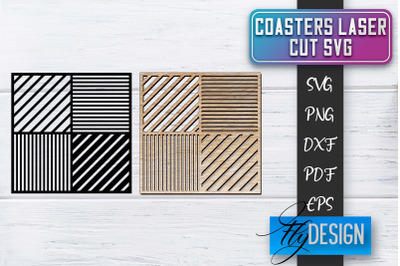 Coasters Laser Cut SVG | Laser Cut SVG