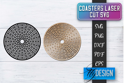 Coasters Laser Cut SVG | Laser Cut SVG