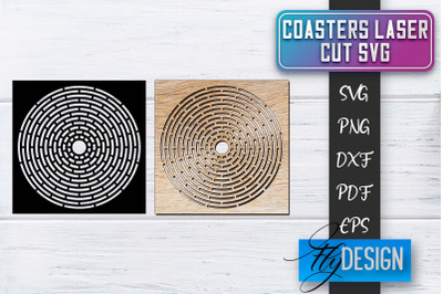 Coasters Laser Cut SVG | Laser Cut SVG